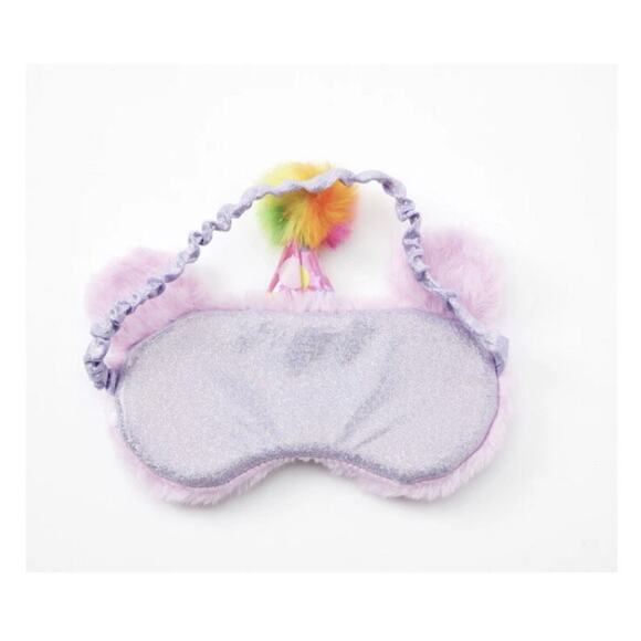 Claire’s Purple Birthday Hat Bear Sparkle Girls  Sleeping Eye Mask - Picture 2 of 4